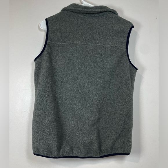 Patagonia Snap-T Synchilla Fleece Vest, Gray/Navy Blue, Women’s Medium - Picture 2 of 9